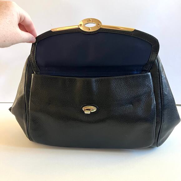 COACH Madison Black Soft Leather, Madeline East West Satchel, Gold Hardware - Picture 11 of 12